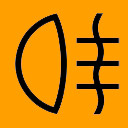 Symbol świateł przeciwmgłowych tylnych